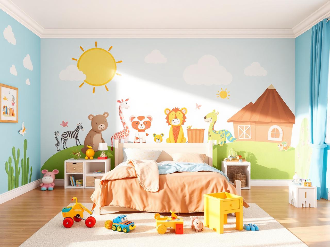 Safari cartoon — Cameretta bimbi